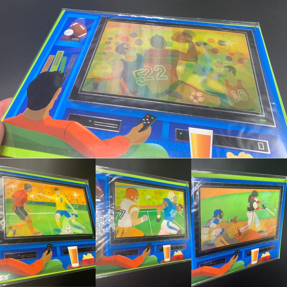 ⚡️5/$30⚡️Papyrus holographic TV, Father’s Day card